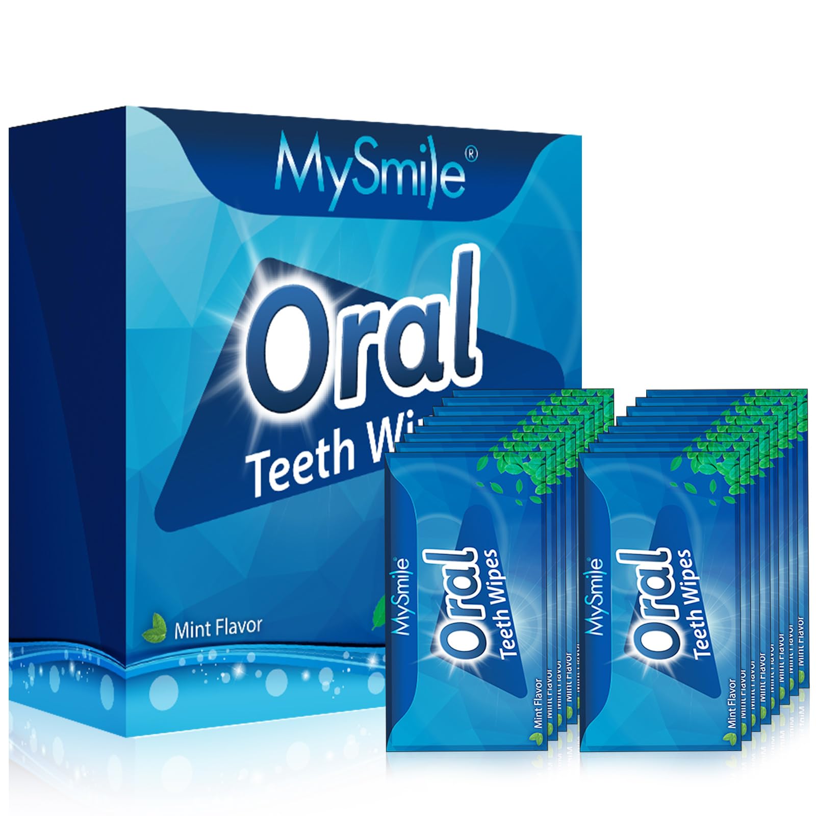 MySmile 100-count teeth wipes for convenient on-the-go cleaning.
