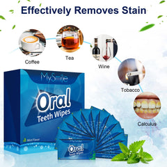 MySmile disposable finger brush for quick dental care anywhere.