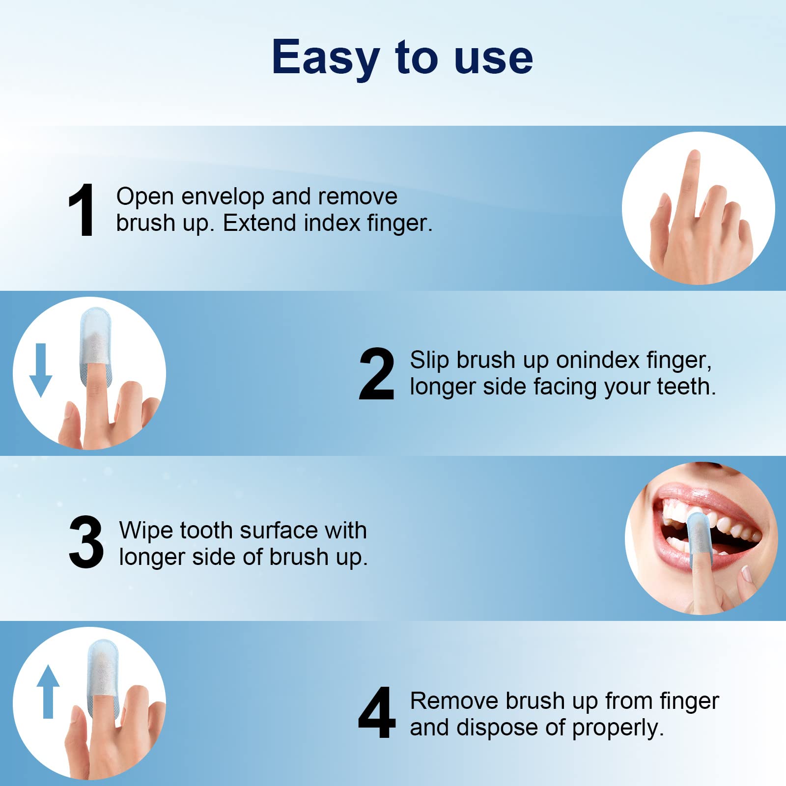 MySmile wipes help with stain-prone beverages and foods on the go.