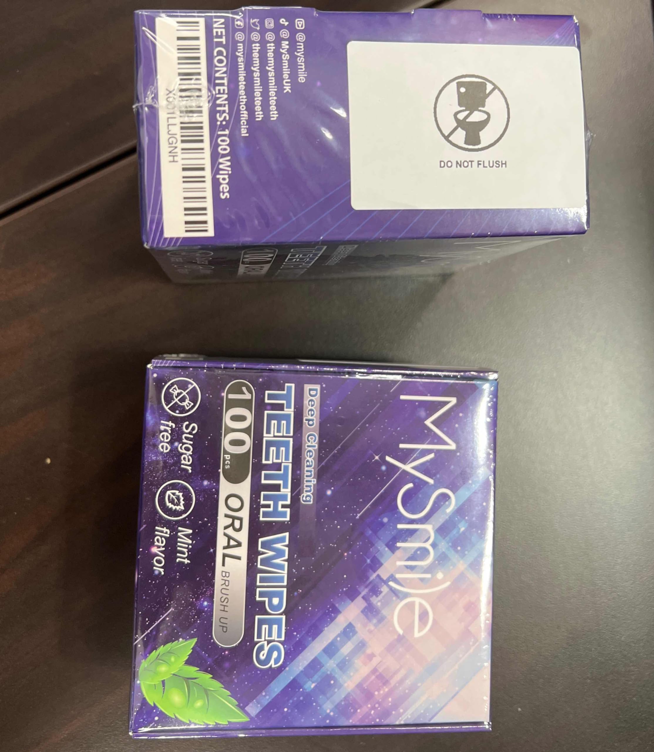 MySmile packaging is compact, making wipes easy to carry.