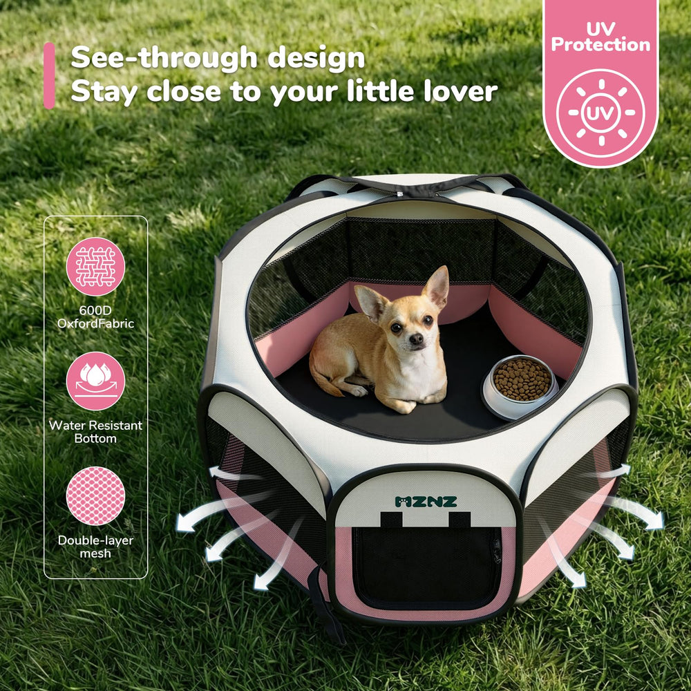 MZNZ chew-resistant mesh stands up to energetic play.