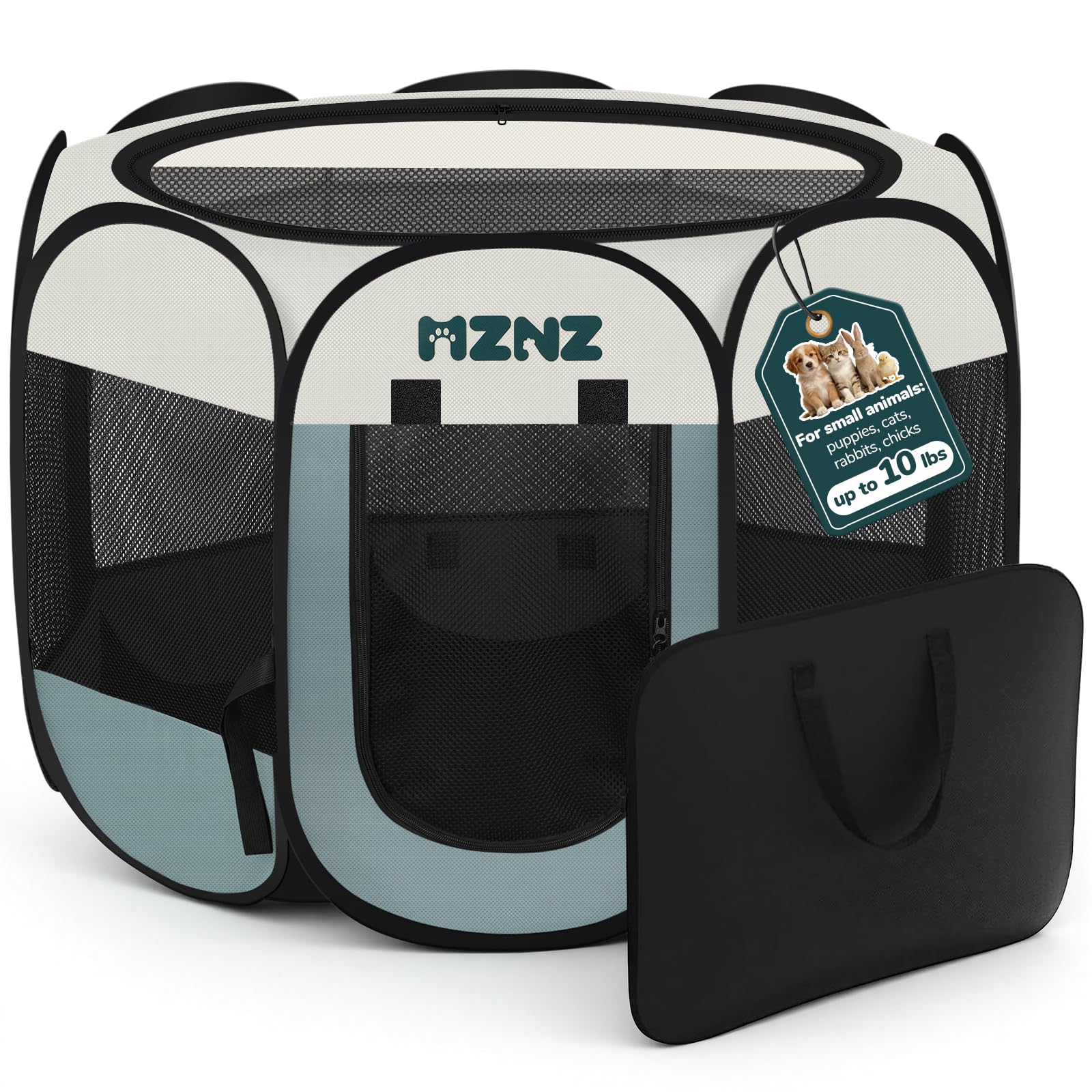 MZNZ dog-cat playpen with side door for easy access and containment