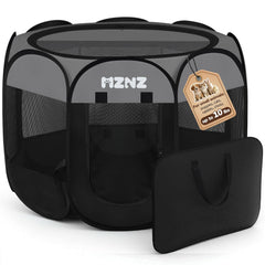 MZNZ dog playpen foldable pop-up setup for easy portability and quick use.