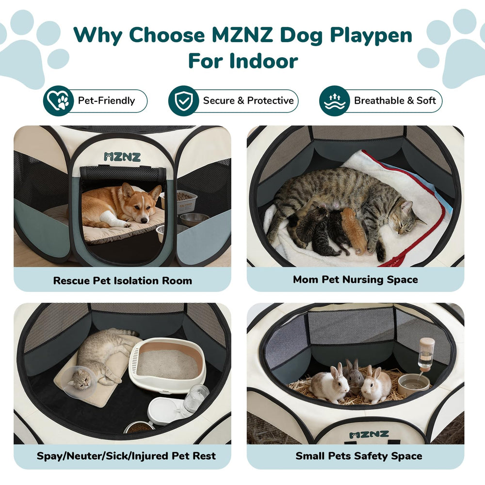 MZNZ playpen top mesh offers ventilation and shade