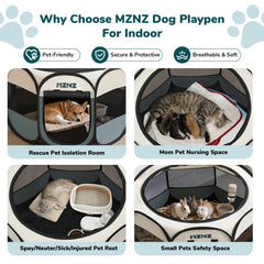 MZNZ playpen top mesh offers ventilation and shade