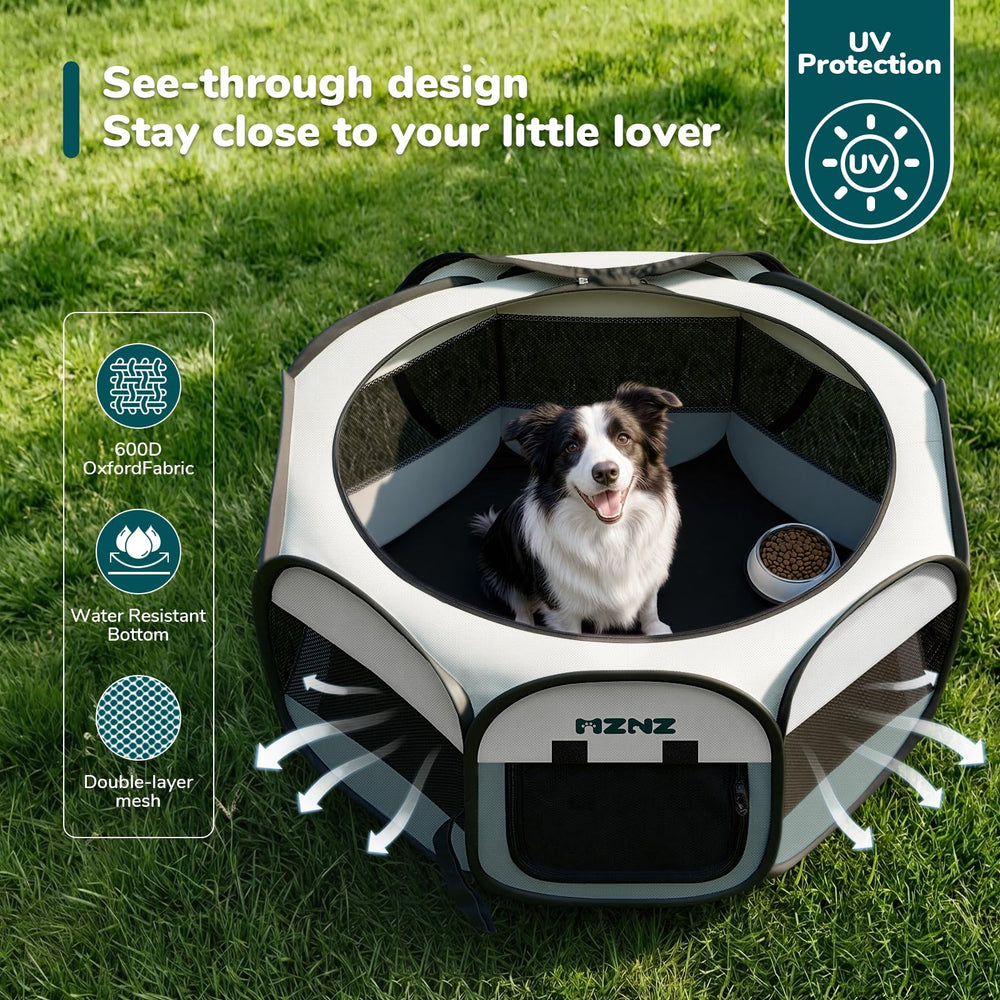 MZNZ dog playpen waterproof material cleans easily after play