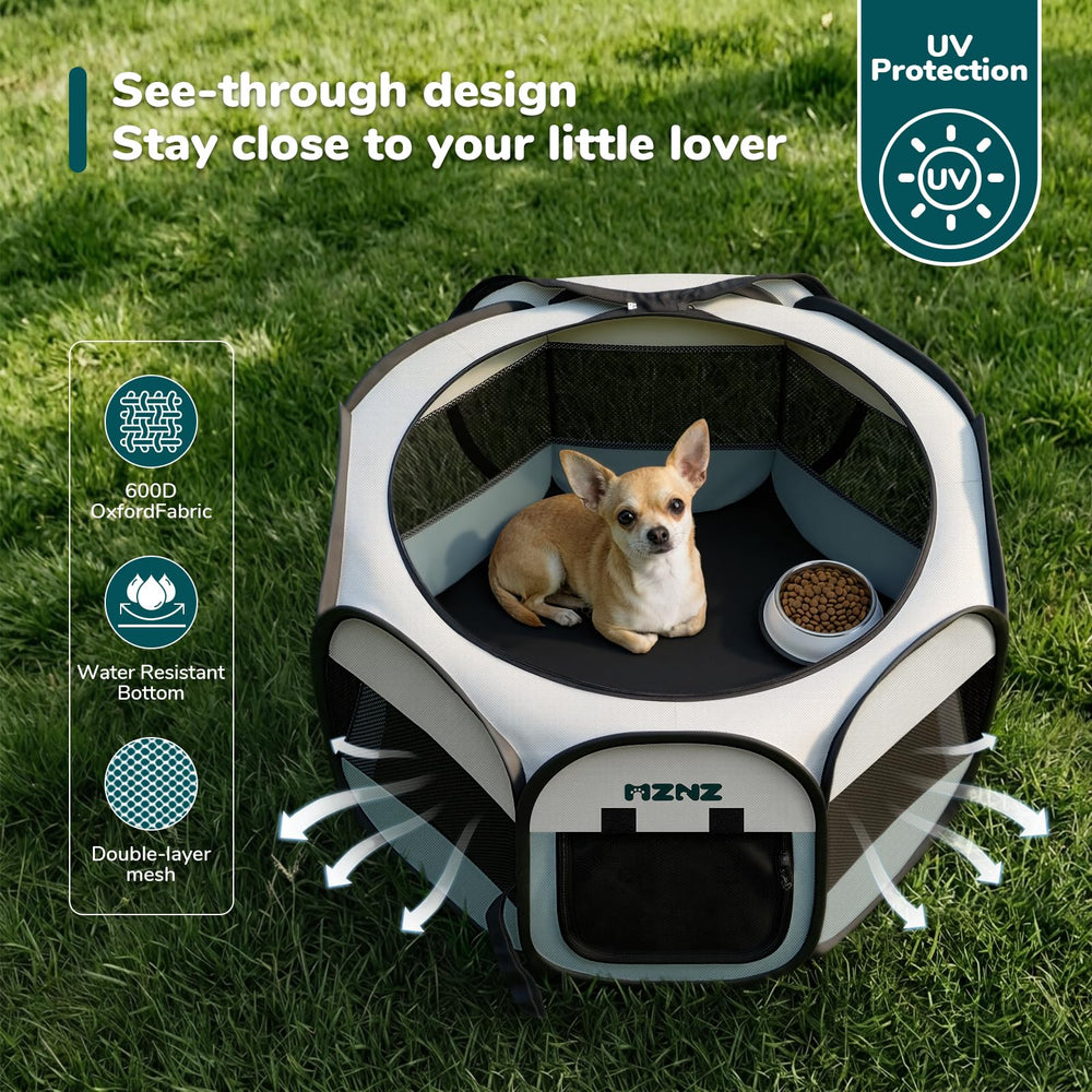 MZNZ playpen easy-clean material simplifies after-play cleanup