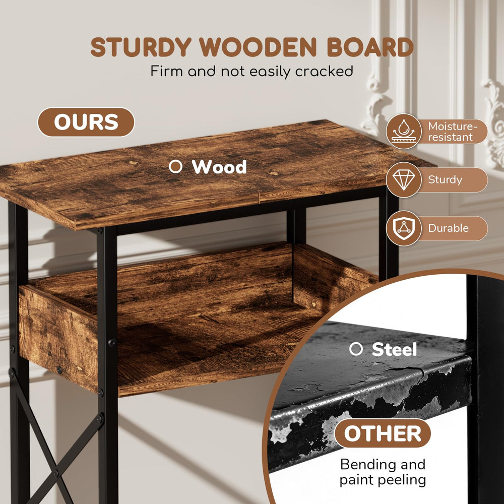 MZNZ rustic-industrial look complements home or office spaces while housing aquariums.