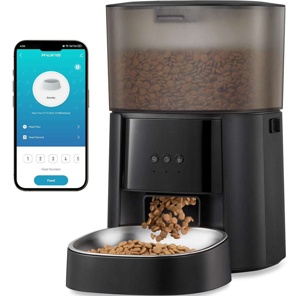 MZZ automatic cat feeder with wifi for remote control and scheduled meals