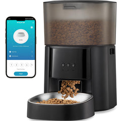 MZZ automatic cat feeder with wifi for remote control and scheduled meals