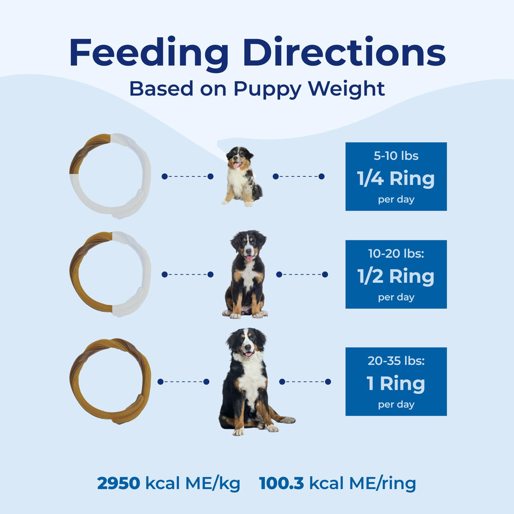 N-Bone puppy teething ring calcium enriched for healthy teeth.