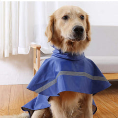 NACOCO dog raincoat XL blue hood design protects your dog's head from rain.