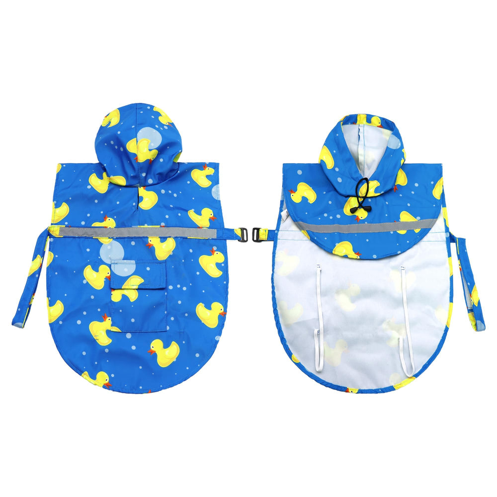 NACOCO raincoat with adjustable belly strap for a snug fit.