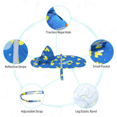 NACOCO raincoat with reflective back strip for nighttime visibility.