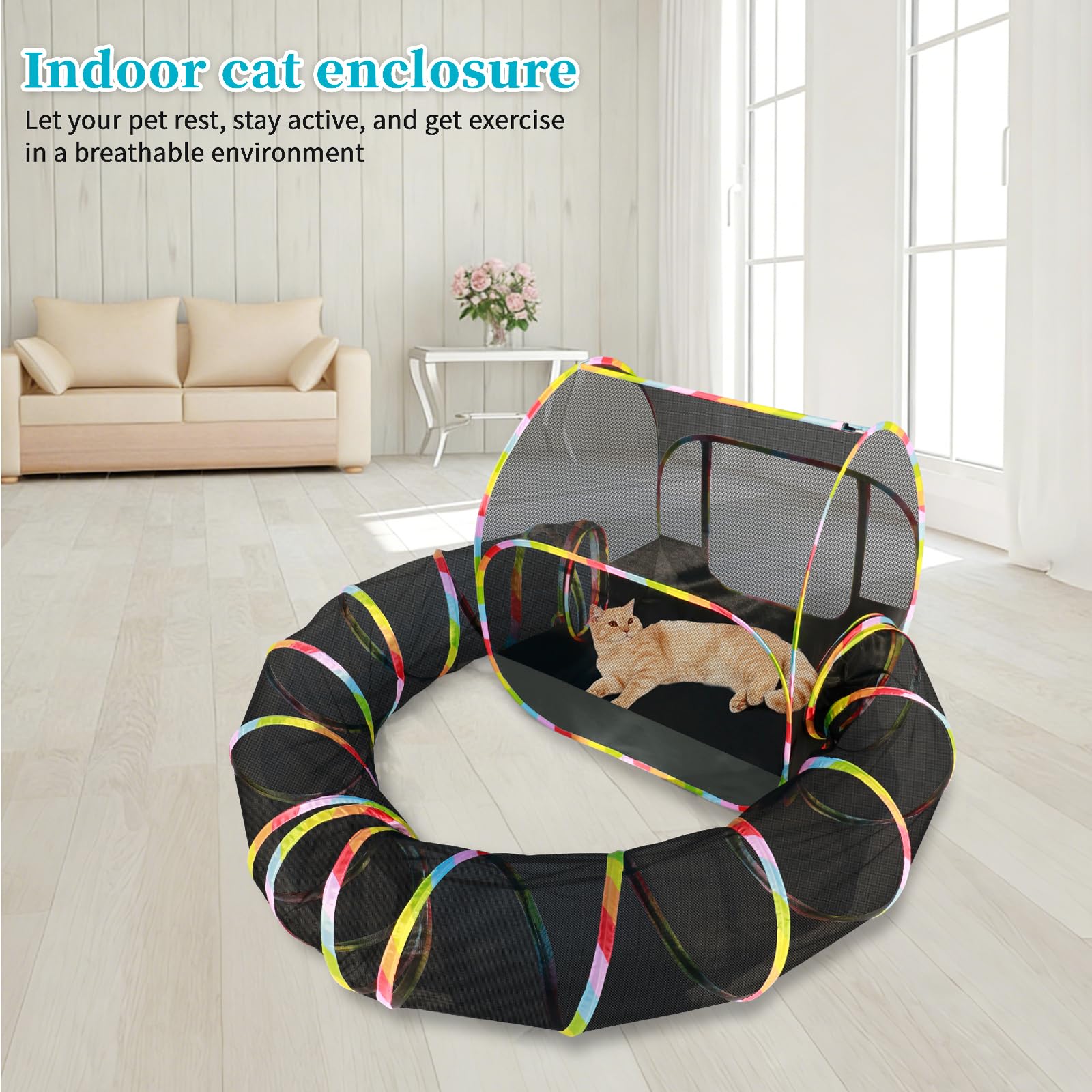 Naielfopet breathable mesh and oxford fabric promote comfort.