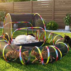 Naielfopet outdoor cat enclosure pop-up tent for quick setup.