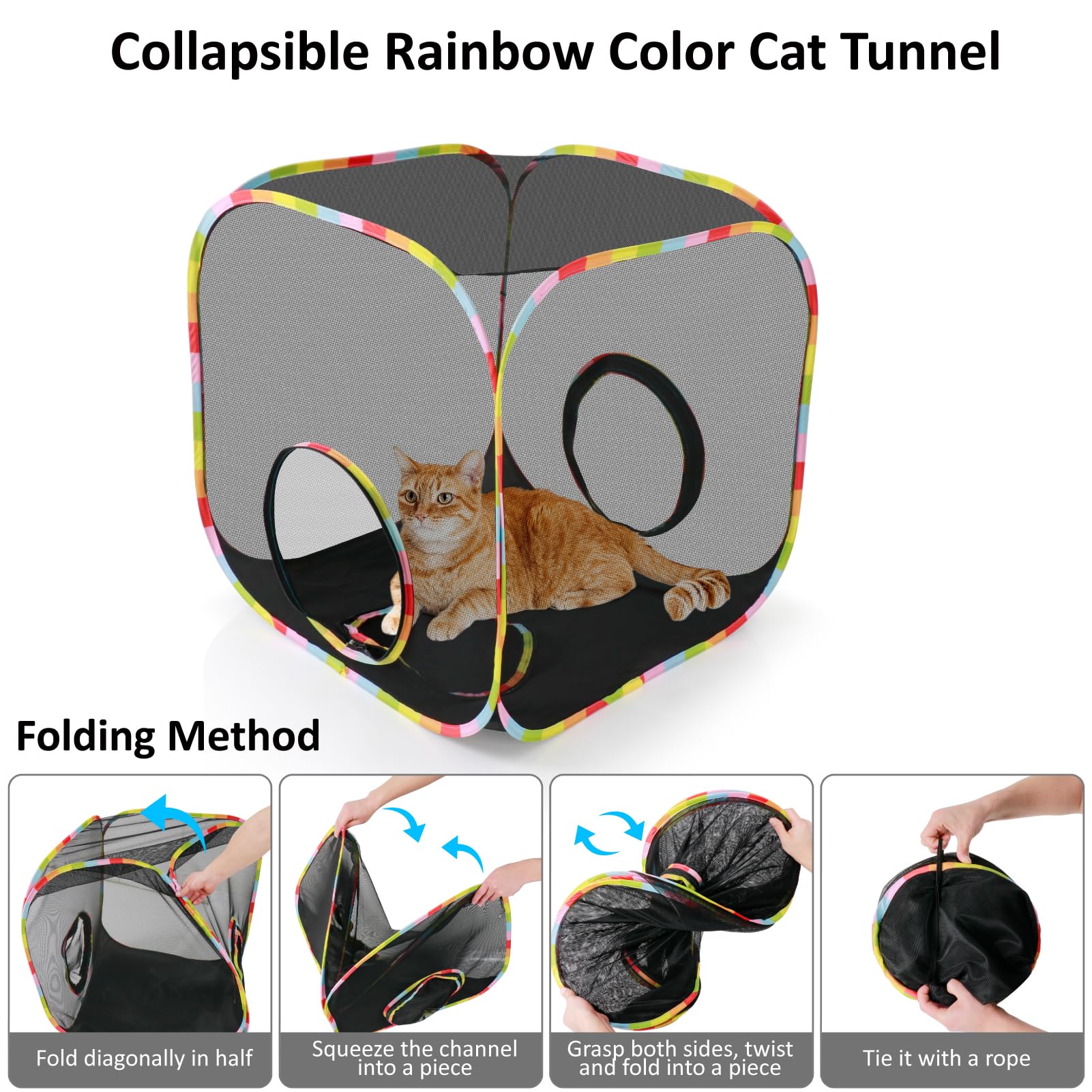 Naielfopet versatile indoor-outdoor cat enclosure for play and rest