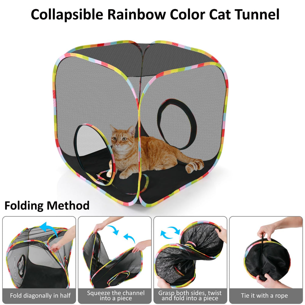Naielfopet versatile indoor-outdoor cat enclosure for play and rest