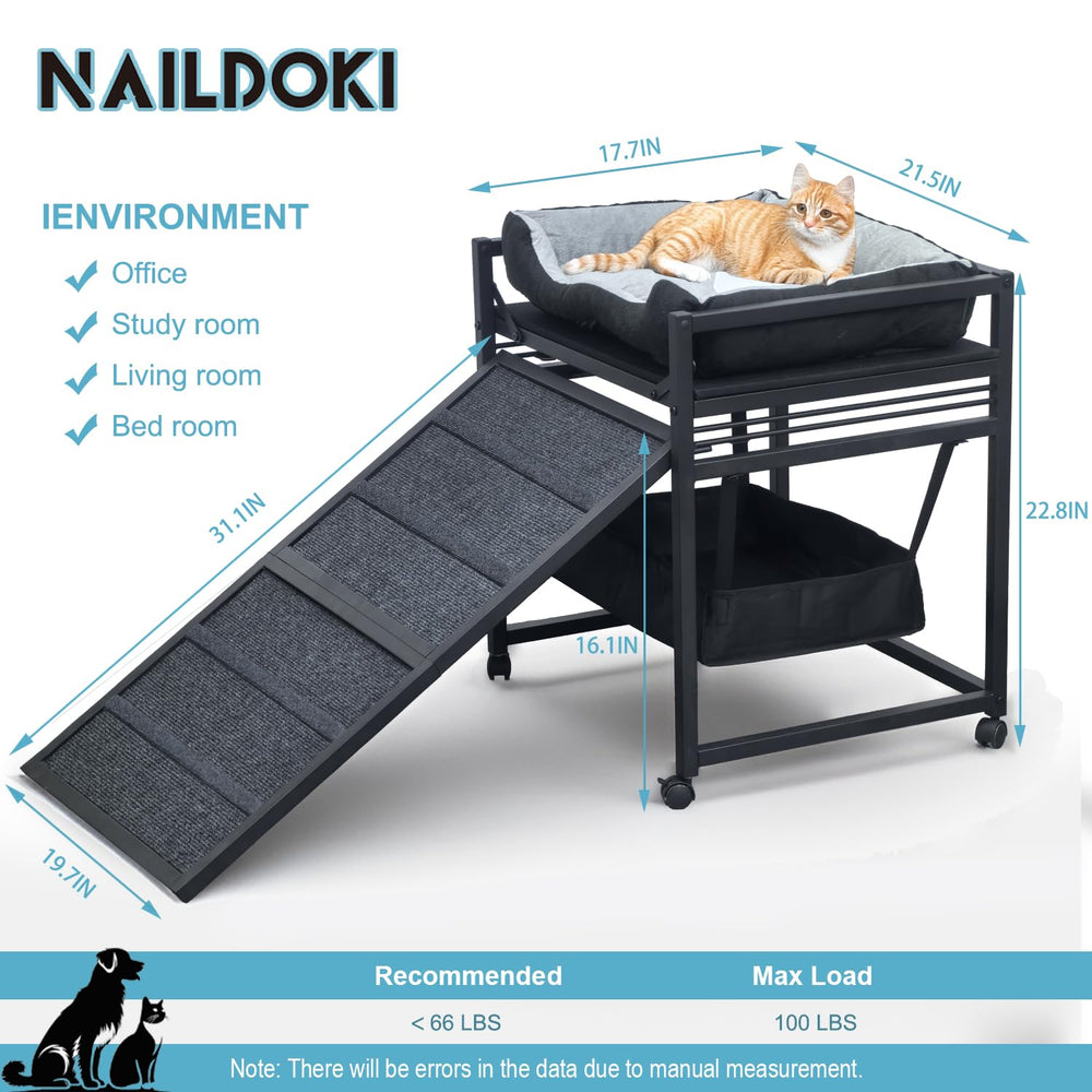NAILDOKI storage pocket and kennel design keeps pet essentials handy.