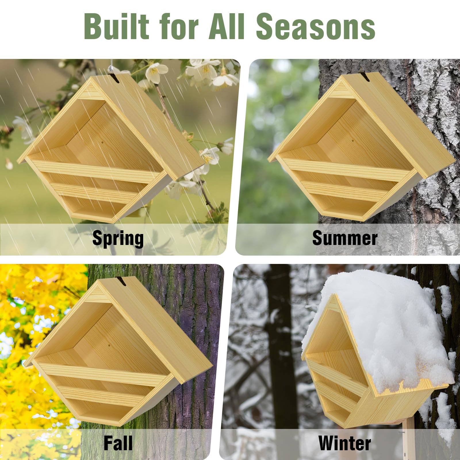 Nalwort Dove Nesting Box interior dimensions indicate ample nesting space