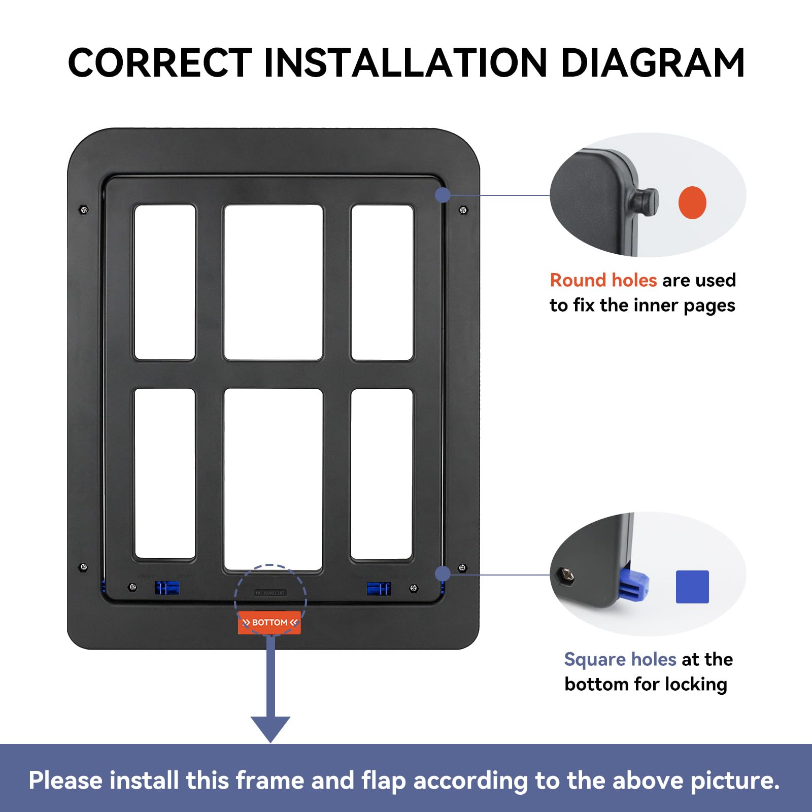 NAMSAN Cat Door adhesive installation secures thick surfaces