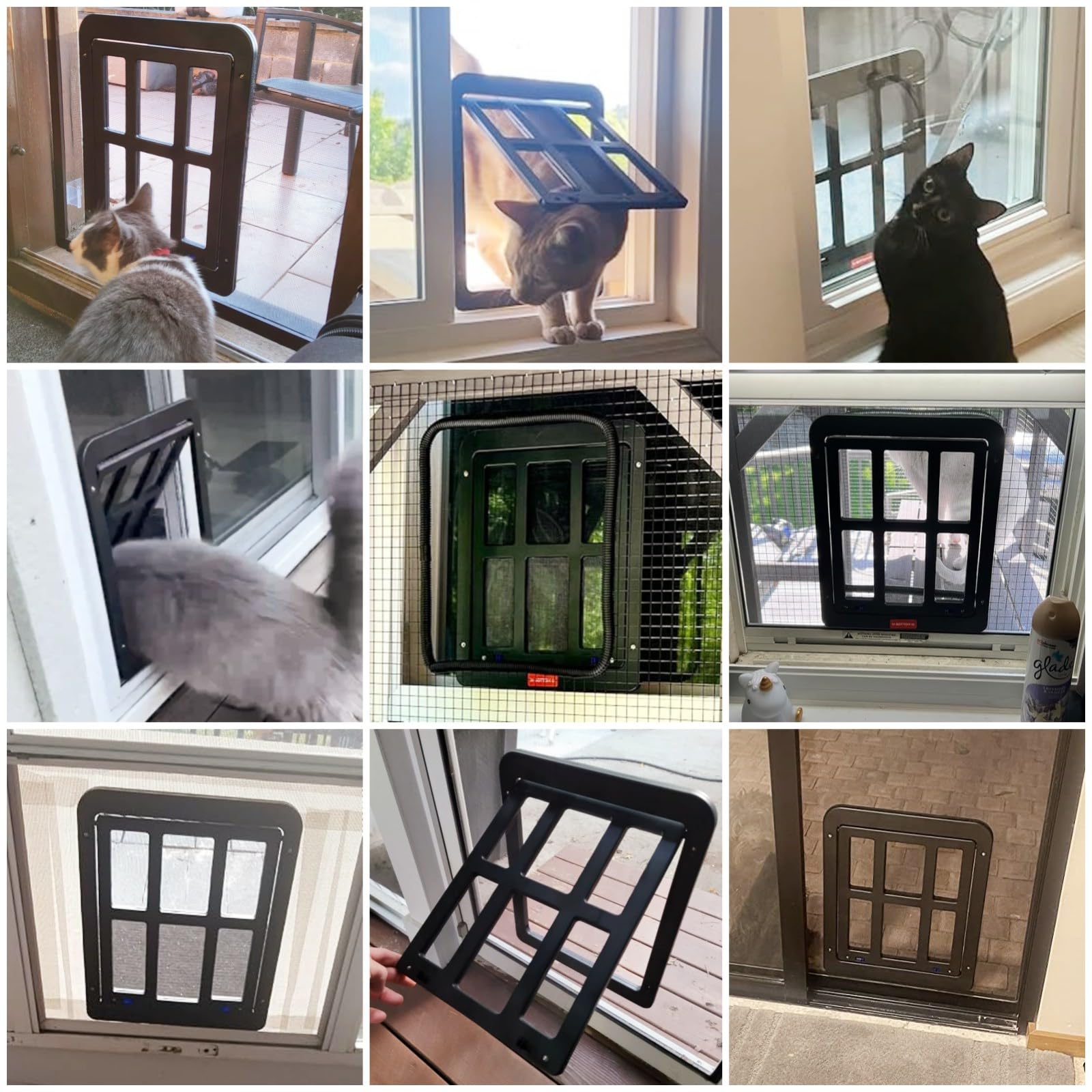 NAMSAN Cat Door magnetic closure keeps flap secure