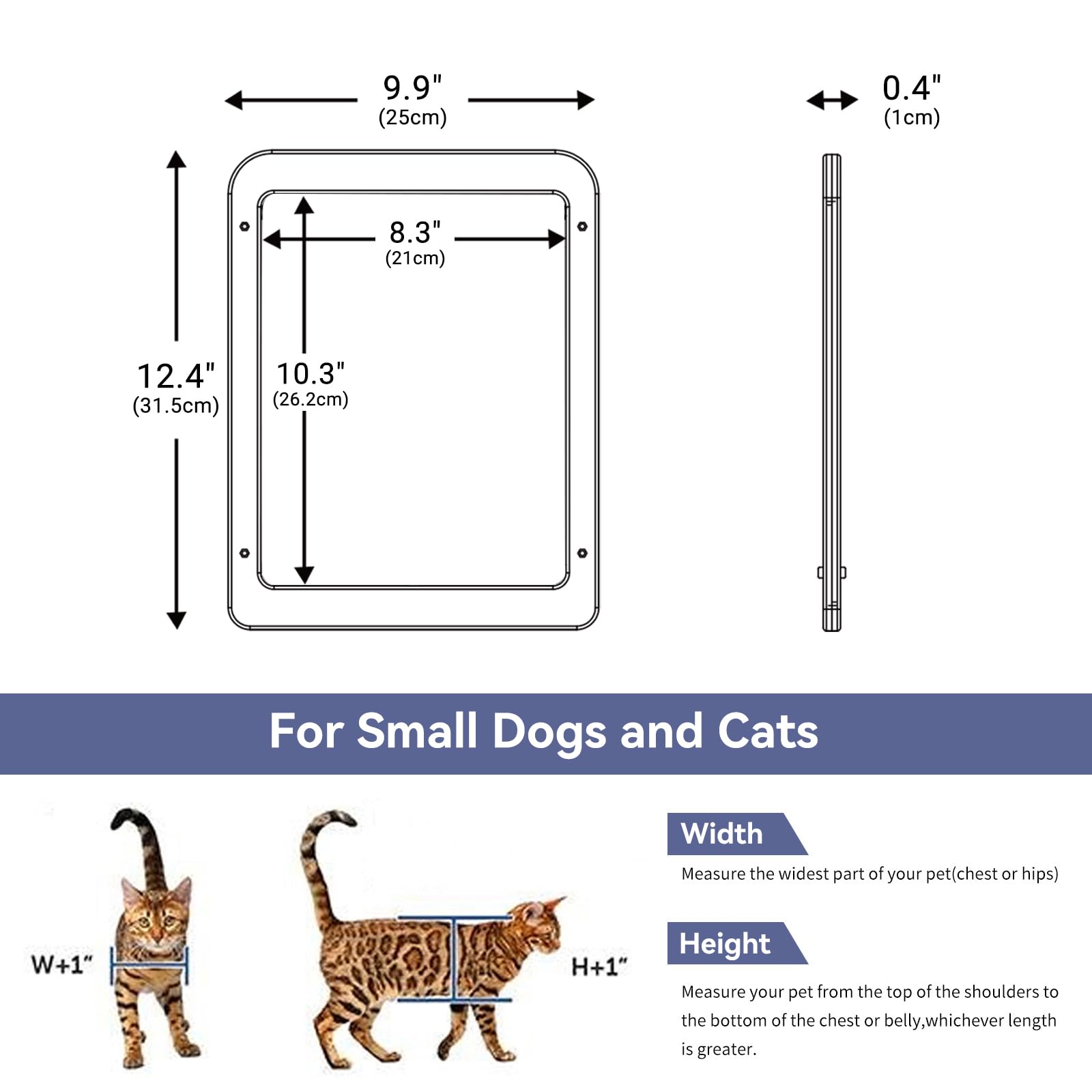 NAMSAN Cat Door upgraded screws and hinges boost durability