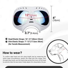 NAMSAN dog goggles with frame vents prevent fog for clearer visibility.