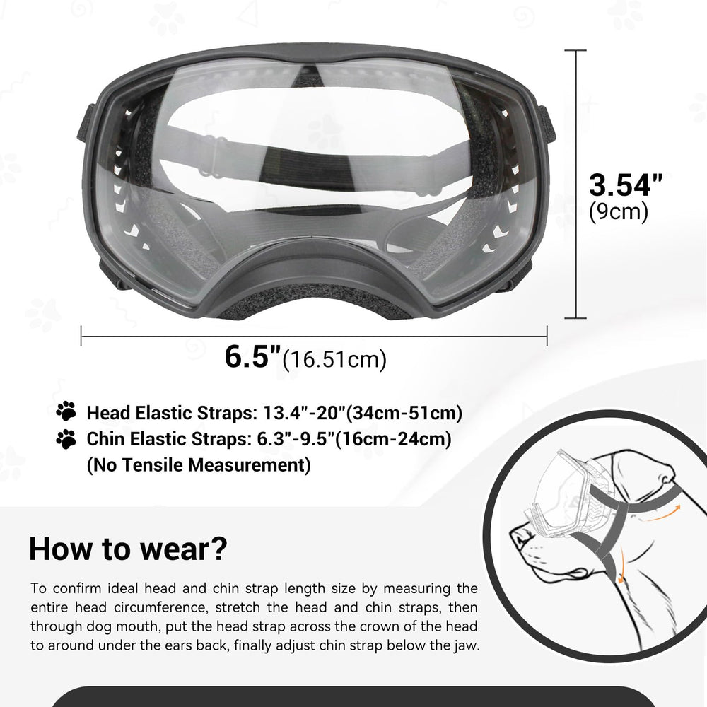 NAMSAN dog goggles UV400 protection in action.