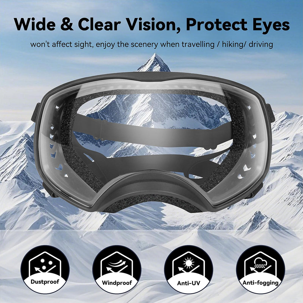 NAMSAN Clear Goggles soft TPU frame for gentle all-day wear around eyes.