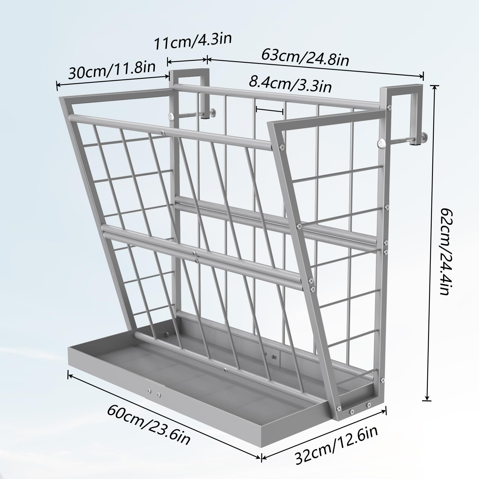 NANANARDOSO 2 in 1 hay feeder multi-access view for several animals