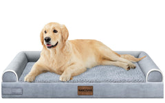 NANUYA large dog bed with orthopedic foam supports joints during rest.