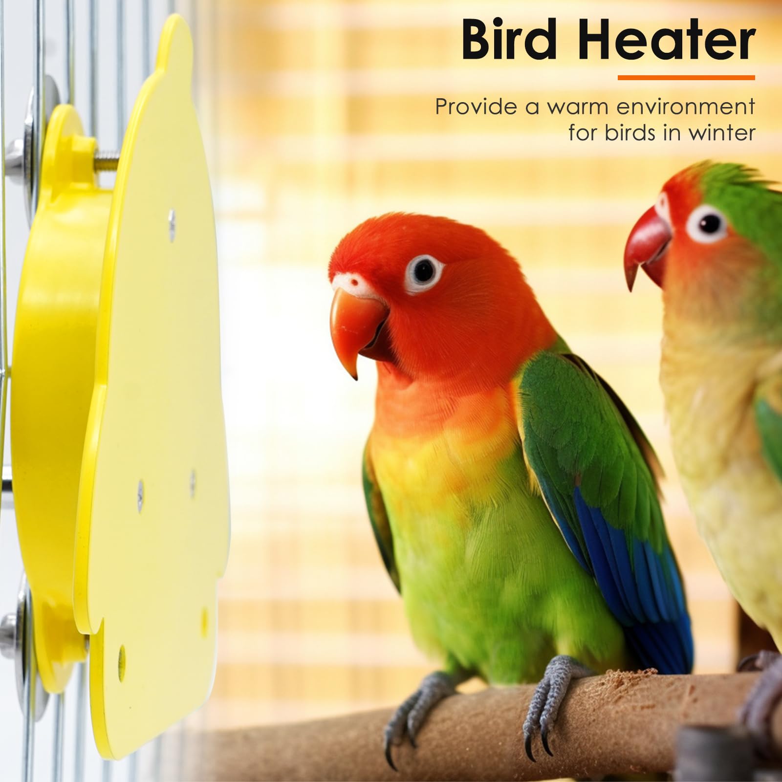 NAOEDEAH Bird Heater 12V adapter provides reliable power for continuous warmth.