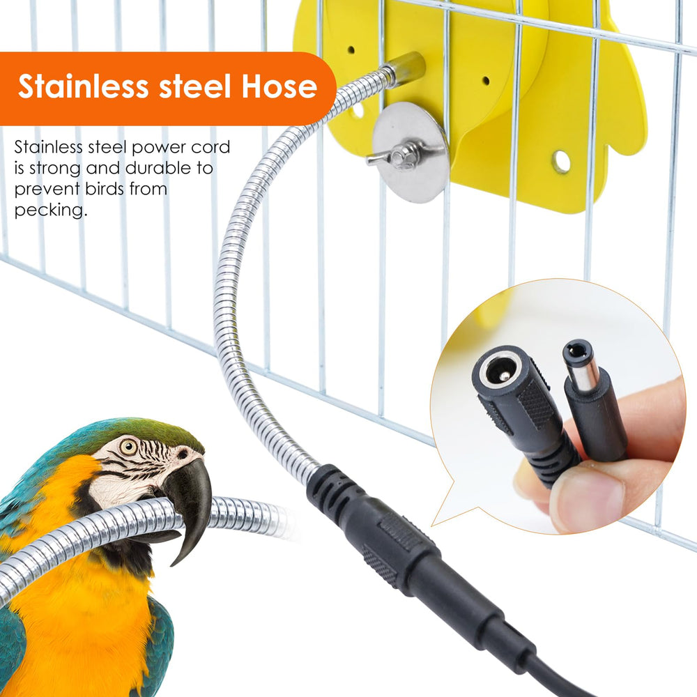 NAOEDEAH Bird Heater warmth range supports comfortable parrot habitats.