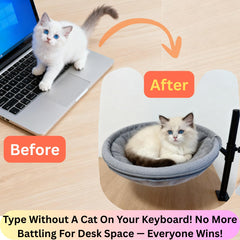 Naprohiur cat desk bed all season plush and mesh comfort