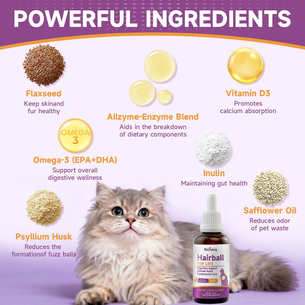 NaSeny hairball remedy chicken flavor invites picky cats to take their daily dose.