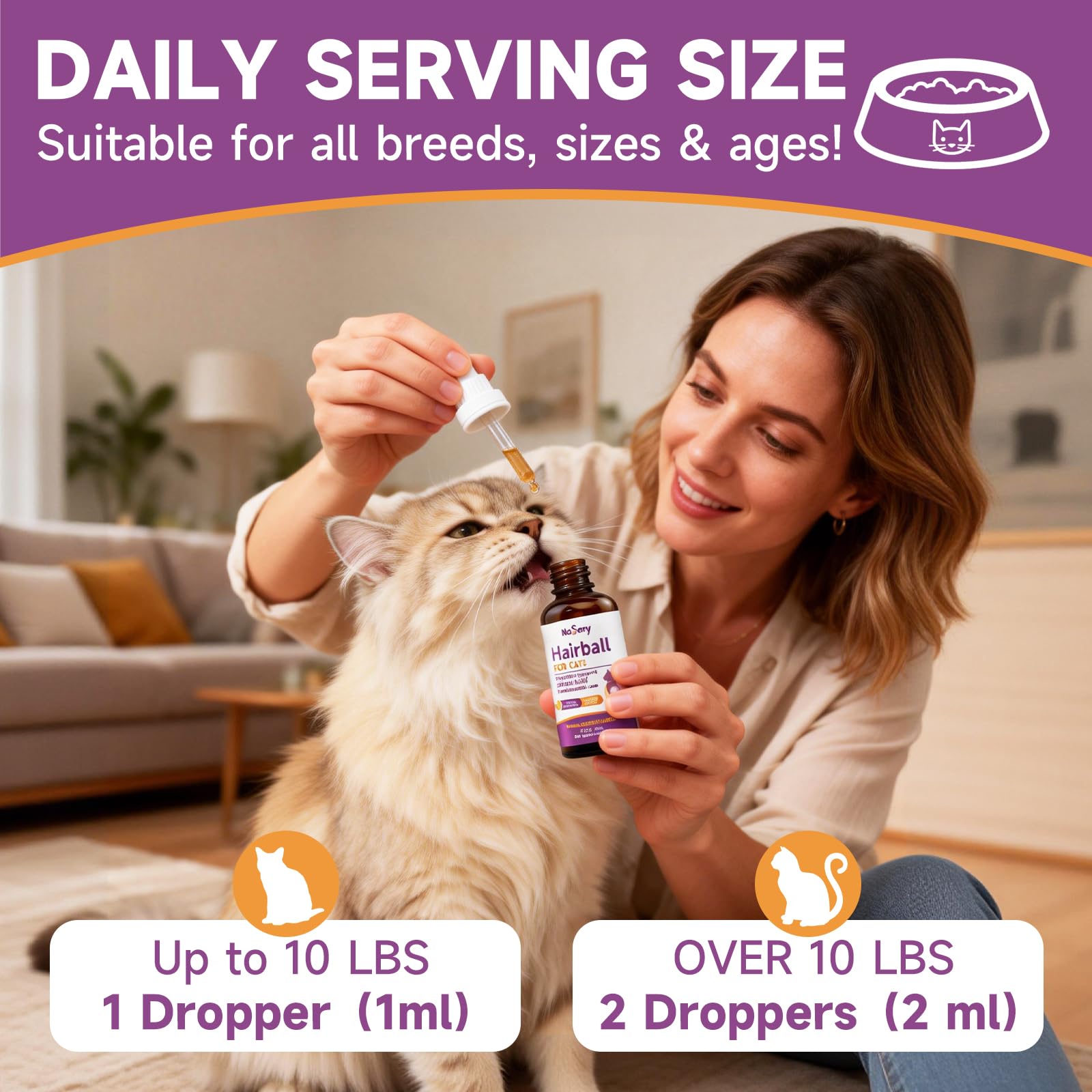 NaSeny ingredient blend with psyllium and flaxseed supports hairball management and digestion.