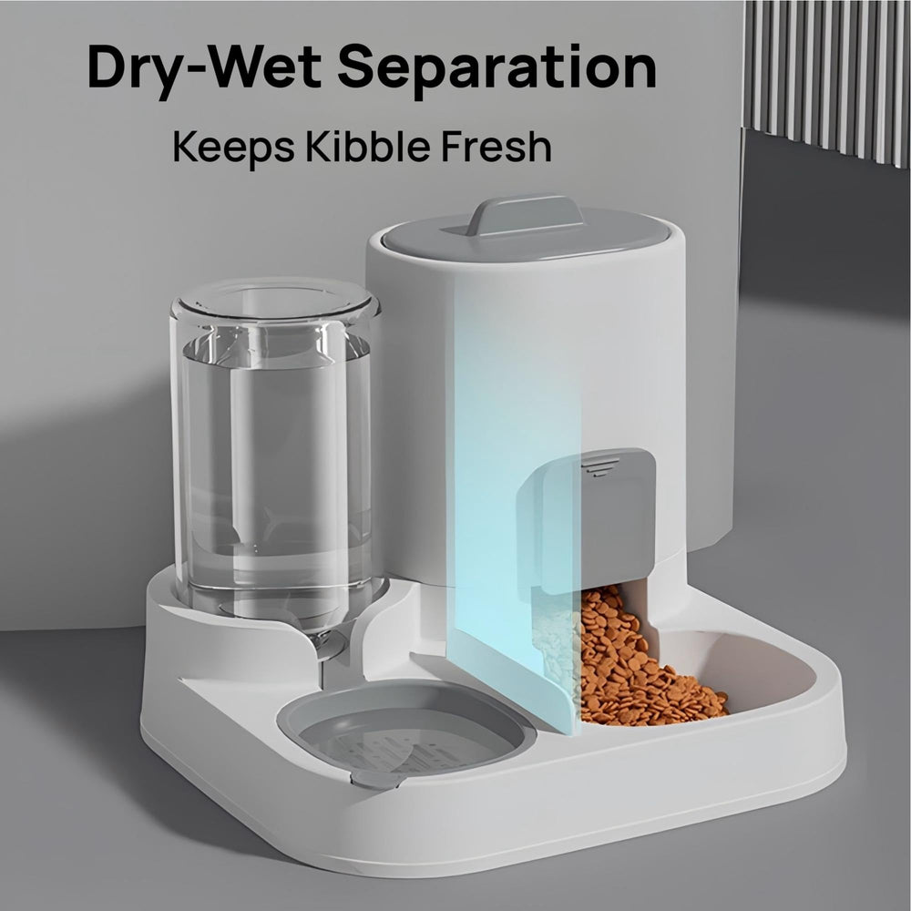 NASTELLA wide-outlet food container prevents clogs for various kibble sizes