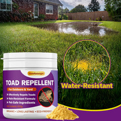 NateNatenight Toad Deterrent application along fence edge for calm yard