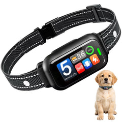 NATGOVOD upgraded bark collar on dog neck for calmer barking control.