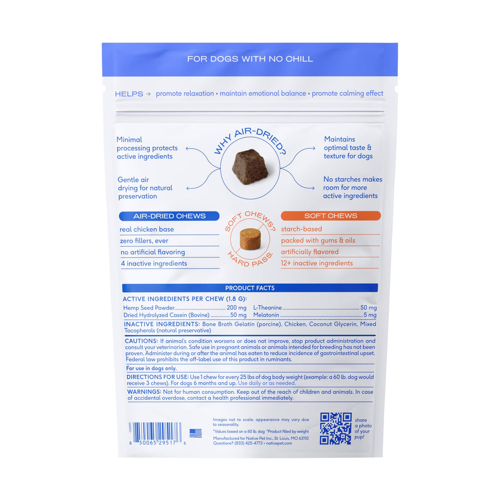 Chews during car rides to help manage travel stress