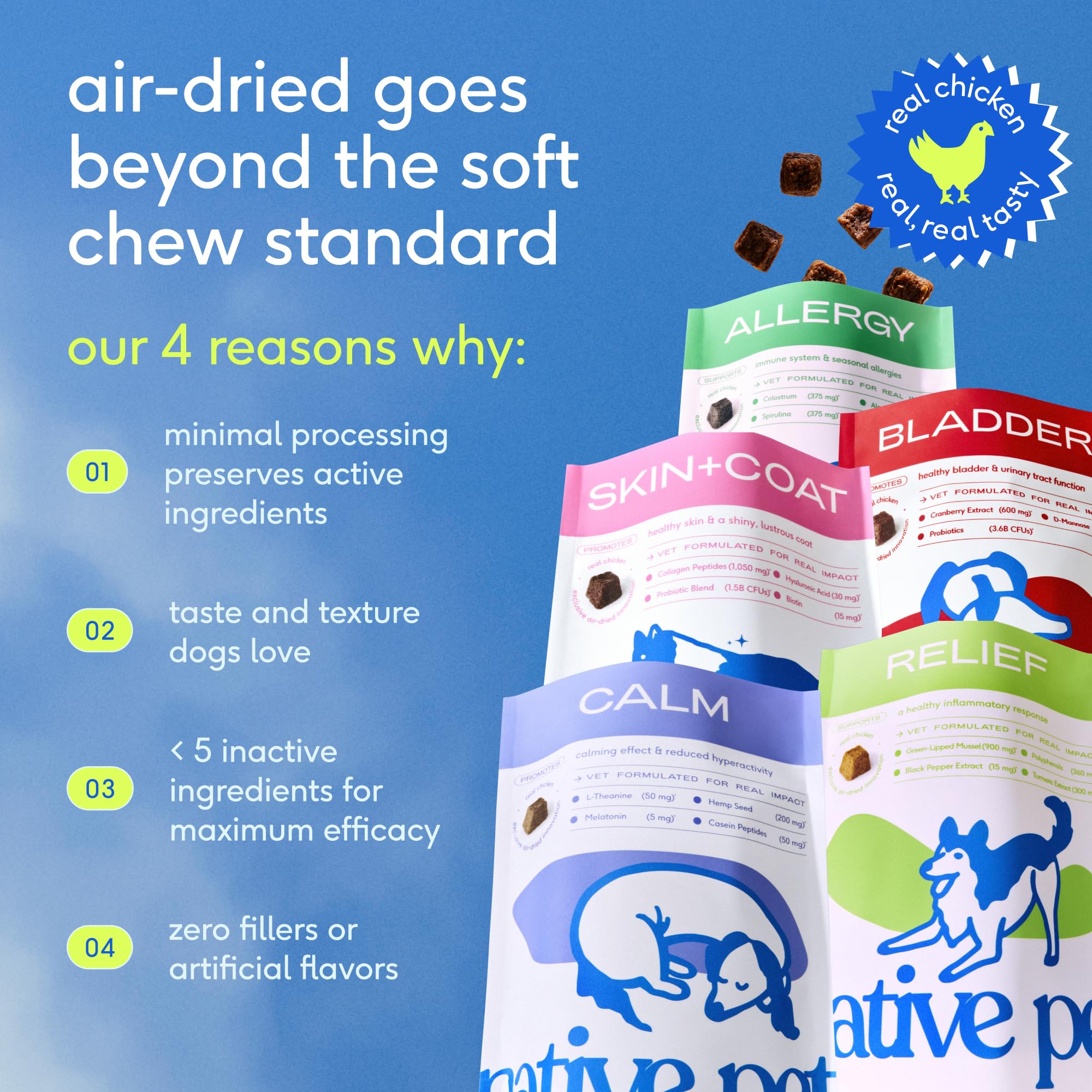 Native Pet allergy chews ease of use at mealtime