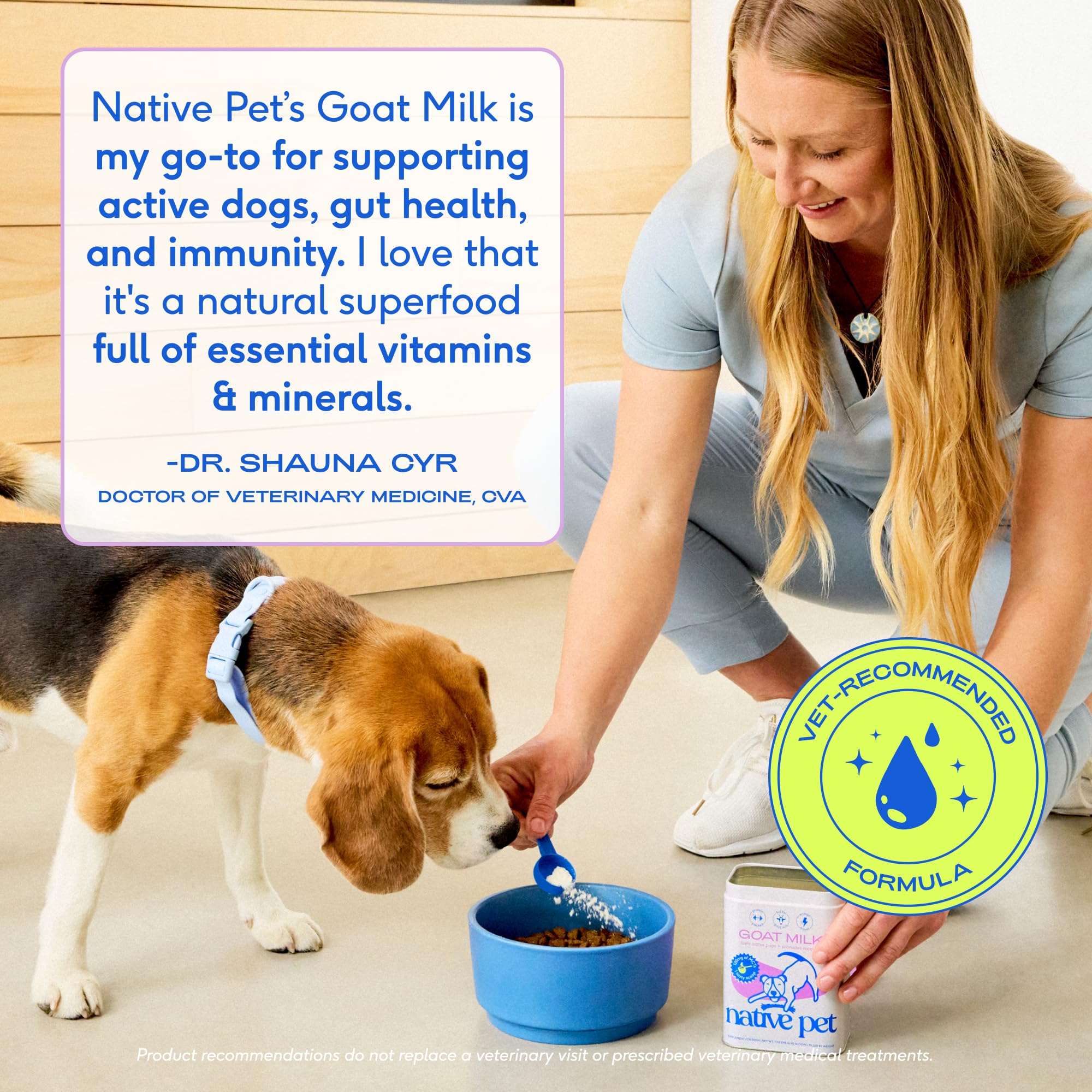 Native Pet Goat Milk Powder supports immune-friendly nutrition for dogs