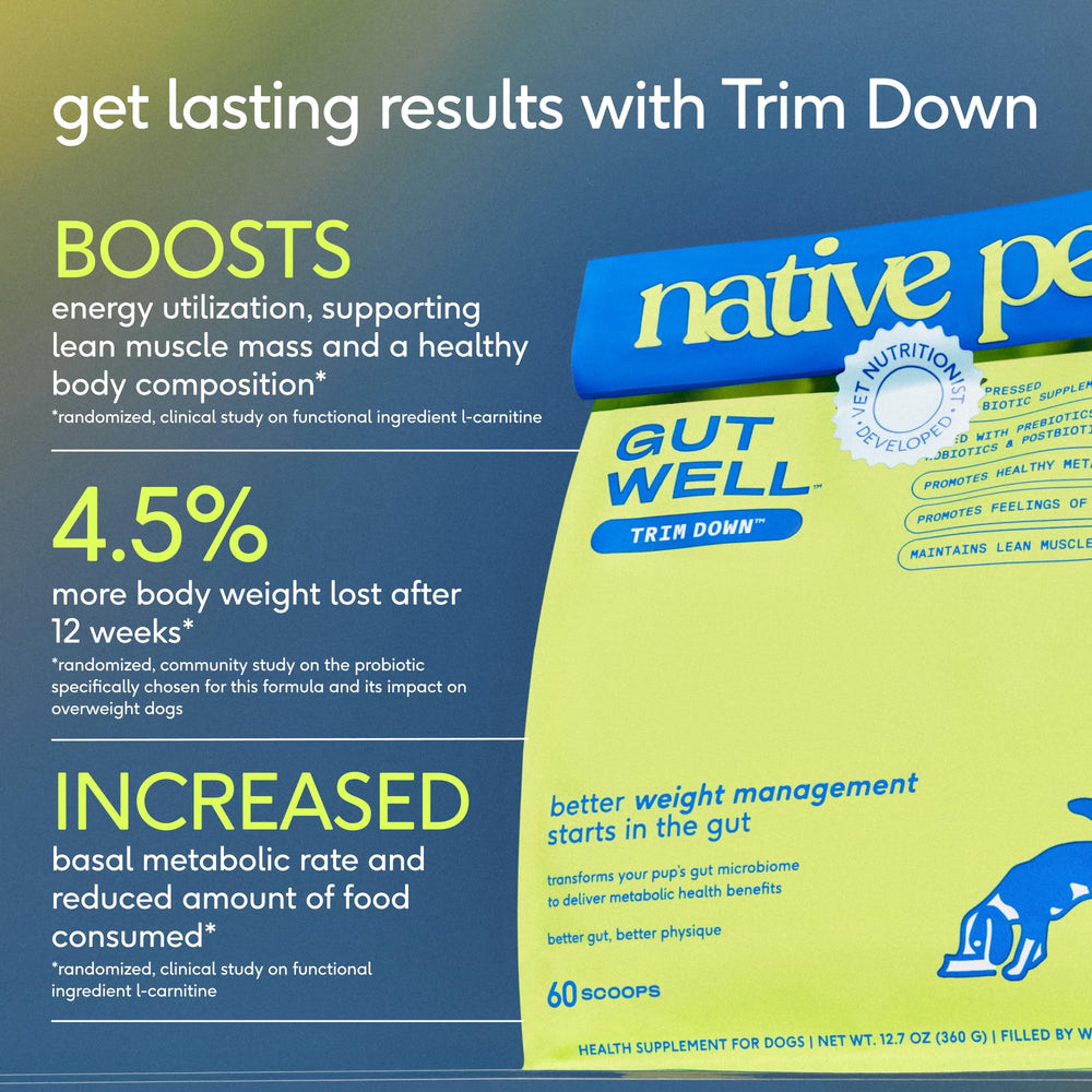 Native Pet GutWell Trim Down USA-made label on packaging signaling quality
