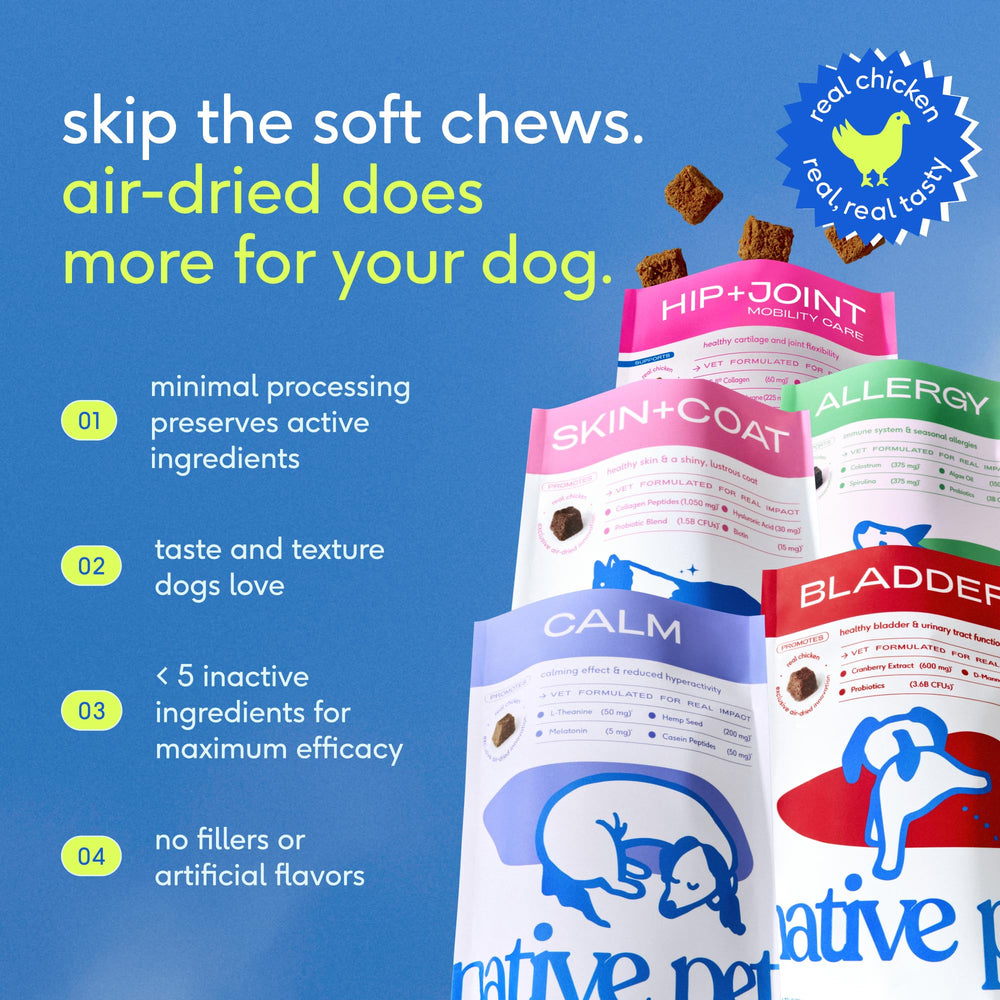Native Pet Inflammatory Care packaging illustrating simple daily use.