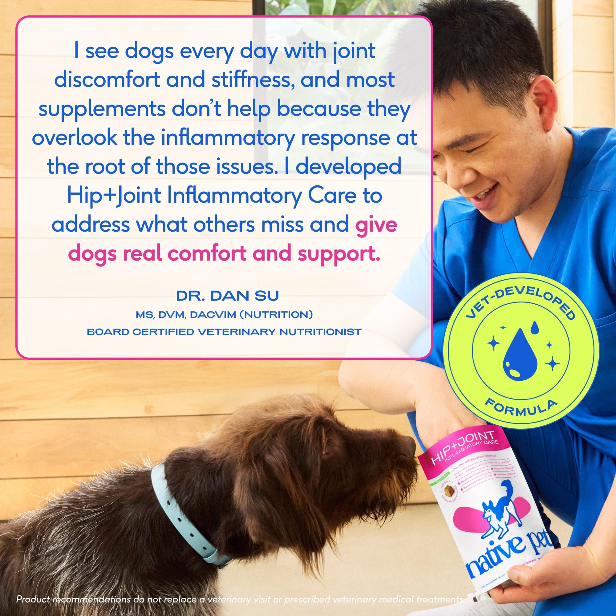 Native Pet Inflammatory Care vet-developed formula for inflammatory support.