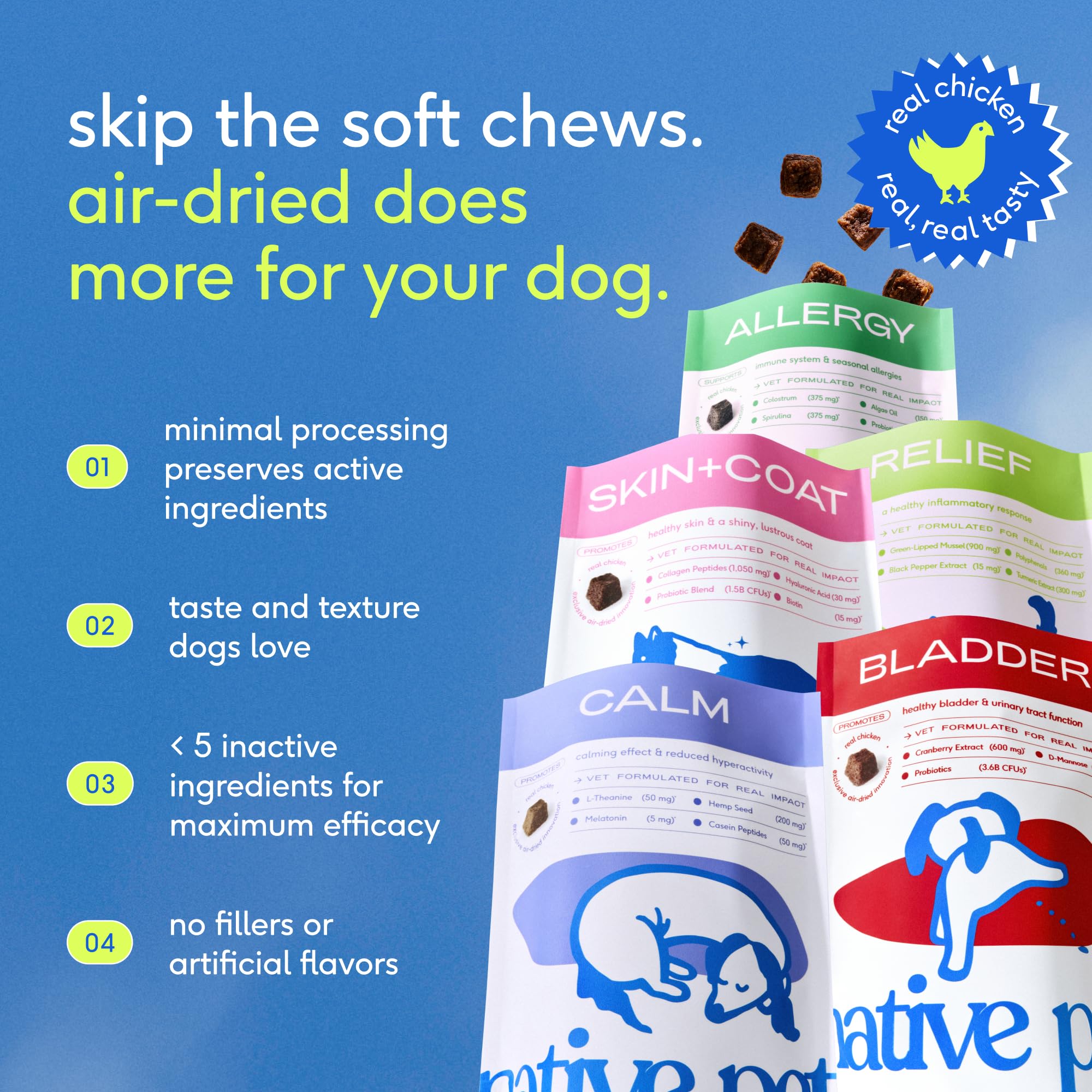 Native Pet Mobility Care manufactured in the USA with clean ingredients.
