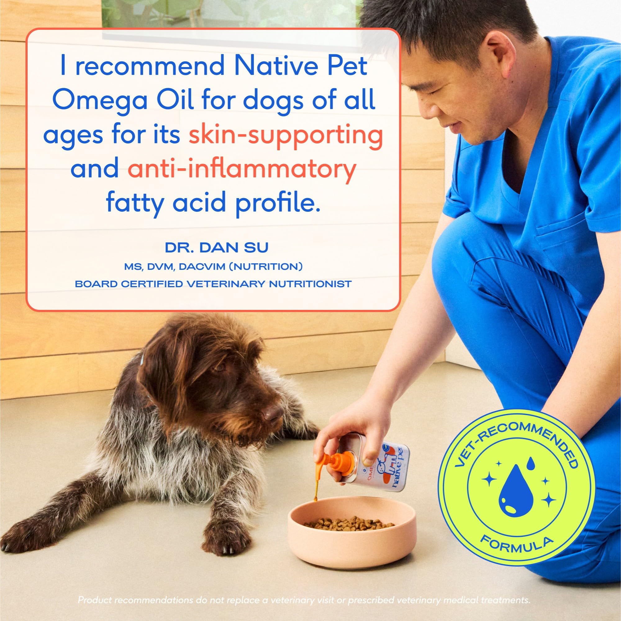 Native Pet Omega 3 cat meal topping supports convenient felines' nutrition.