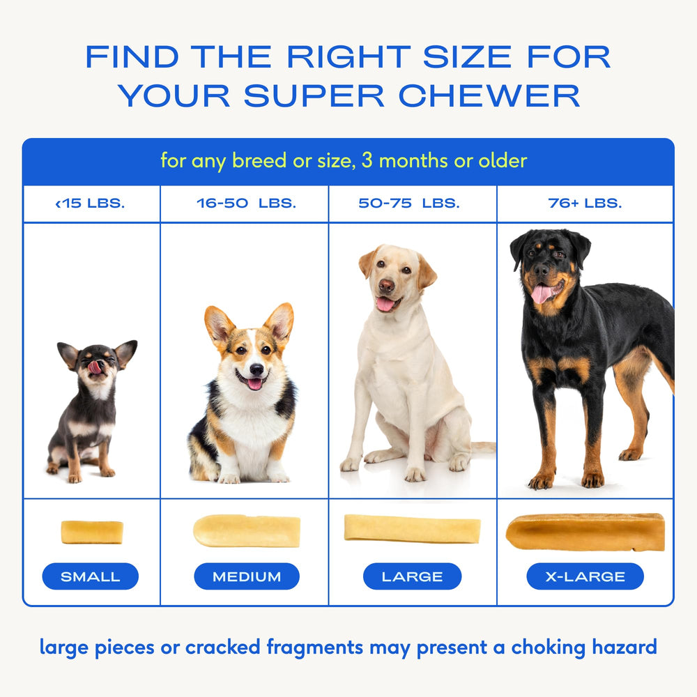Native Pet XL Yak Chews extra-large size ideal for dogs over 100 pounds