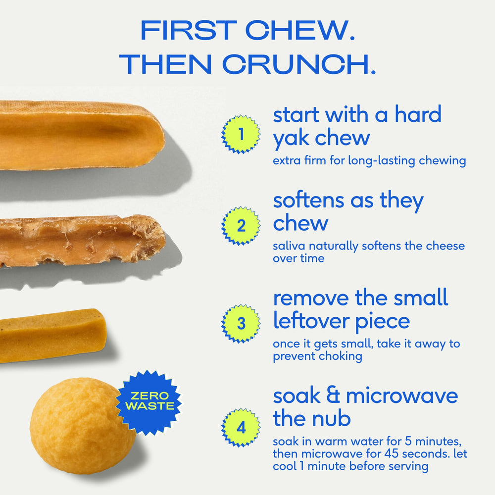 Native Pet XL Yak Chews odor-free, rawhide-free dental treat